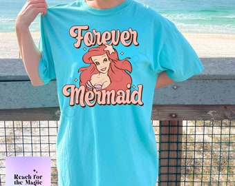 Forever Mermaid/ The Little Mermaid/ Ariel Comfort Colors Graphic Tee