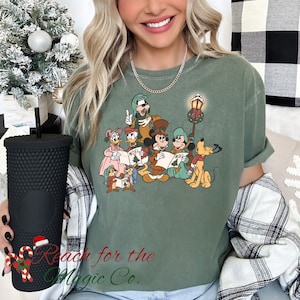 Mickey & Friends Christmas Carol Comfort Colors Graphic Tee