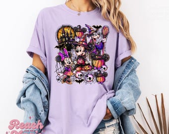 Spooky Mickey and Friends Disney Comfort Colors Grafik-T-Shirt