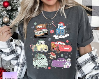 Julbilar Komfortfärger Grafisk T-shirt