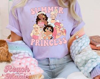 Sommer Disney Princess Comfort Colors Graphic Tee