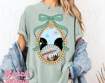 EPCOT Coquette Mirror with Bow Graphic Tee | Comfort Colors Disney Shirt | Retro Disney Design