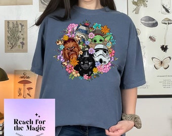 Floral Star Wars Comfort Colors Tee