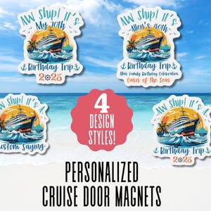 Personalized Cruise Door Magnets for Birthday Trip Magnet Cruise Door Decorations with Name Custom Family Cruise Magnet for Cruise Ship Sign