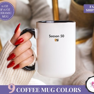 Personalized 50th Birthday Mug Gift Idea for Women In My Fifties Era Custom Age Tv Show Birthday  Season 50 Mug Gift for Her Turning 50 Gift