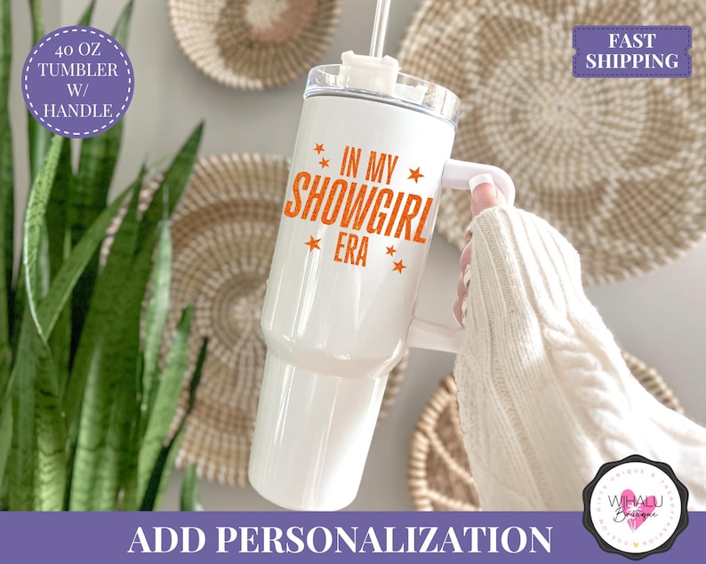 in my showgirl era tumbler 40 oz tumbler with handle custom tumbler with lid and straw showgirl aesthetic cup ts era tumbler ts fan gift 2025 album merch life of a text cup custom name drinkware gift for swifty iced coffee cup glitter orange tumbler ts12 tumbler showgirl retro party cup personalized cup for fan gift vegas bachelorette cup iced drink tumbler fan girl merch era party drinkware swifty cup showgirl drinkware gift for her
