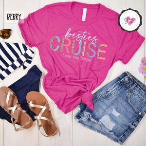 Bestie Cruise Travel Tee Best Friends Summer Vacay Tshirt Cruise Vacation 2024 T Shirt Cruise Mode T-Shirt