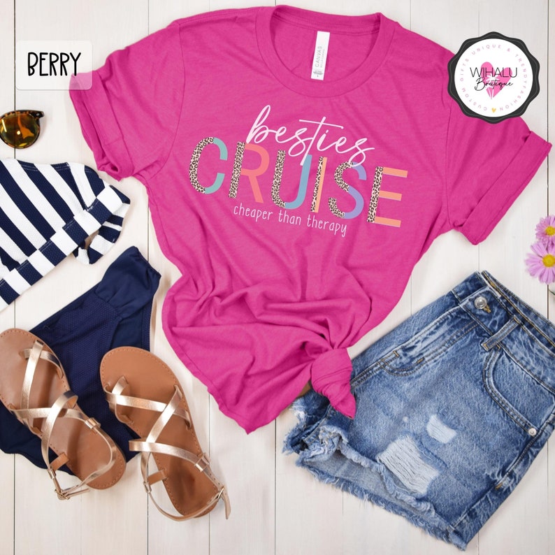 Bestie Cruise Travel Tee Best Friends Summer Vacay Tshirt Cruise Vacation 2024 T Shirt Cruise Mode T-Shirt