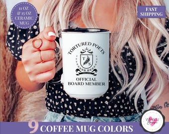 TPD Coffee Mug TSwift Coffee Cup Tortured Poets Dept Board Member Poet Department Gift For Fan Mug TPD Personalized Mug Gift for Music Lover