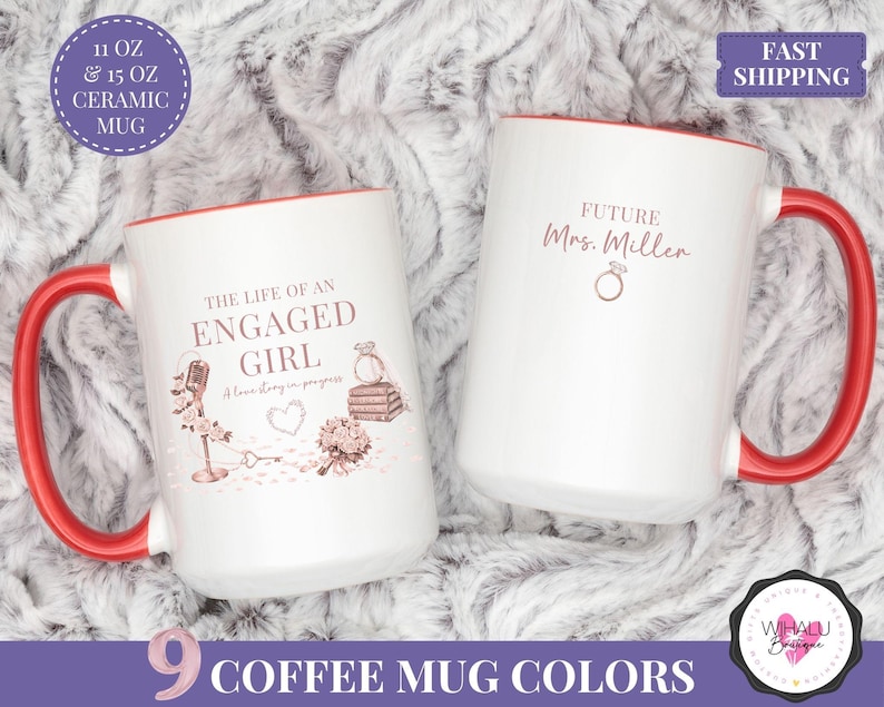 life of an engaged girl mug taylor inspired mug showgirl era engagement gift bride to be coffee mug tswifty bride gift for her future mrs cup wedding shower mug minimalist engagement mug taylor wedding mug showgirl engagement mug taylor era mug music fan mug engagement coffee cup engaged girl gift for bride custom wedding mug engagement present for her pop culture bride mug