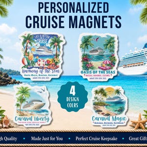 Personalized Cruise Ship Magnet Custom Cruise Door Magnets Cruise Line Magnet Cruise Cabin Decor Decorations Family Cruise Keepsake Gift