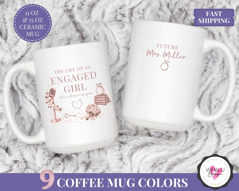 taylor showgirl era mug life of an engaged girl mug engagement coffee mug bride to be gift tswifty inspired engagement mug wedding shower mug for bride future mrs cup taylor wedding gift mug minimalist engaged girl mug bridal party coffee mug engagement present for her pop culture engagement mug music lover mug bride mug engaged era cup