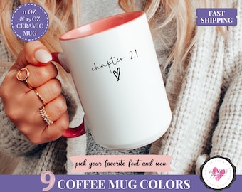 21st birthday mug personalized 21 birthday gift for her turning 21 mug new chapter coffee cup adulting mug twenty one mug gift for girl