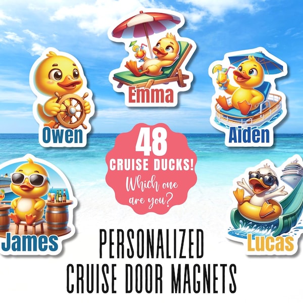 Personalized Cruise Door Magnet Cruise Magnet Family Cruise Personalized Cruise Magnet Custom Cruise Ship Duck Magnet Personalized Ducks