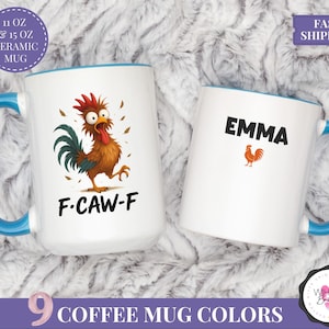 Funny Chicken Mug, Rooster Meme Coffee Cup, Farm Animal Humor Gift for Her and Him