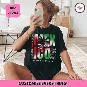 Custom Mexico Group Vacation Shirt Personalized Cancun T-Shirt Group Vacation Shirt for Family Matching Shirt Cozumel Mexico Trip 2025 Shirt