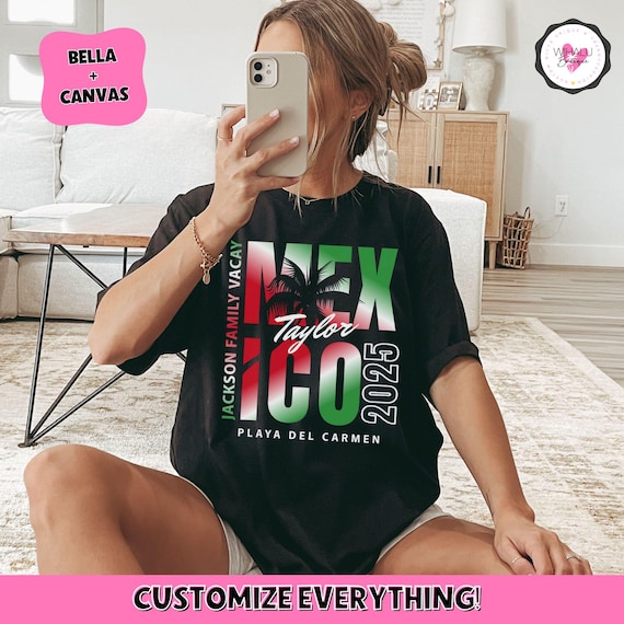 Custom Mexico Group Vacation Shirt Personalized Cancun T-Shirt Group Vacation Shirt for Family Matching Shirt Cozumel Mexico Trip 2026 Shirt