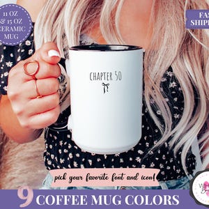 50th birthday mug chapter 50 mug gift for 50 year old woman turning 50 gift custom 50 mug ceramic birthday mug for her in my fifties era cup 50 birthday gift for friend personalized mug with name funny birthday mug for women 50th birthday gift for coworker custom name mug milestone birthday mug 50 years old birthday gift chapter fifty mug birthday coffee cup gift for mom sister best friend cute 50th mug fifties birthday gift for woman personalized