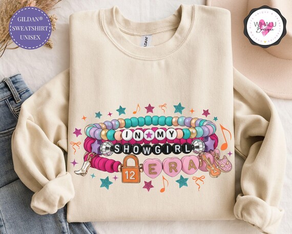 In My Showgirl Era Sweatshirt Showgirl Friendship Bracelet Comfort Colors® T-Shirt Music Fan Gift For Her Album TS 12 Shirt Show Girl Merch
