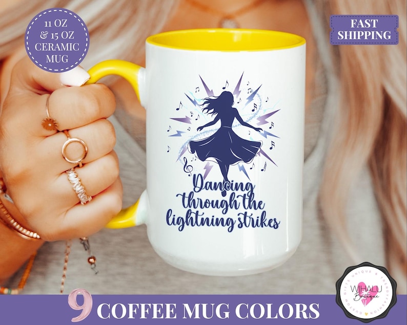 dancing through the lightning strikes ts inspired lyric mug fan girl gift for her showgirl era gift idea swifty mug life of a collection cup lightning lyric design personalized cup ts inspired fan gift taylor vibe cup aesthetic lightning design mug cute lyric fan mug storm dancing girl mug custom name swifty fan present lightning theme coffee cup inspirational quote mug unique lyric cup trending taylor fan mug showgirl aesthetic