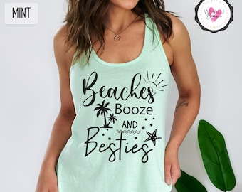 Girls Trip 2026 Beaches Booze and Bestie Cruise Matching Friends Beach Vacation Cruise Squad Tank Tops For Spring Break Tank Top Girls Vacay