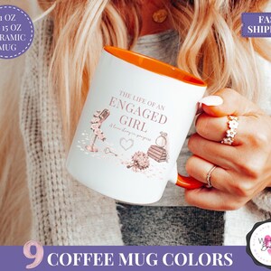 taylor showgirl era mug life of an engaged girl mug engagement coffee mug bride to be gift tswifty inspired engagement mug wedding shower mug for bride future mrs cup taylor wedding gift mug minimalist engaged girl mug bridal party coffee mug engagement present for her pop culture engagement mug music lover mug bride mug engaged era cup