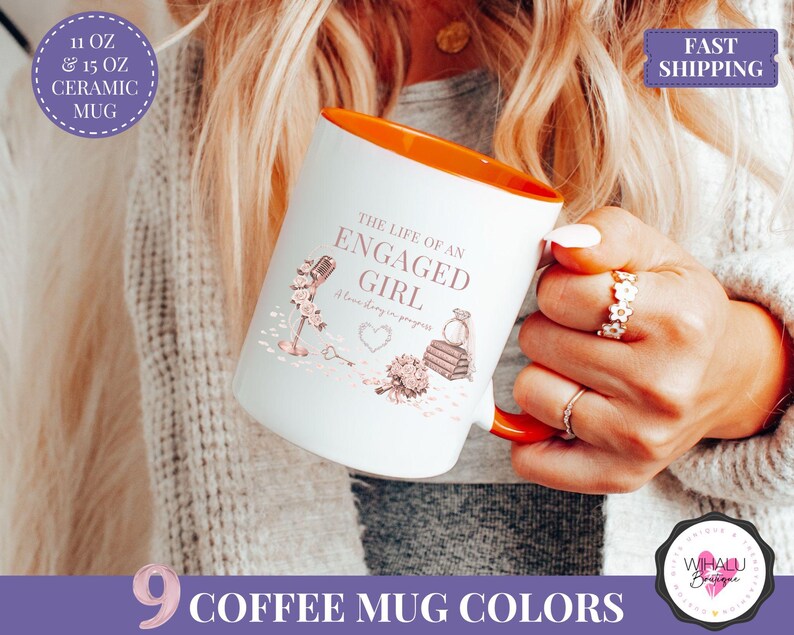 taylor showgirl era mug life of an engaged girl mug engagement coffee mug bride to be gift tswifty inspired engagement mug wedding shower mug for bride future mrs cup taylor wedding gift mug minimalist engaged girl mug bridal party coffee mug engagement present for her pop culture engagement mug music lover mug bride mug engaged era cup
