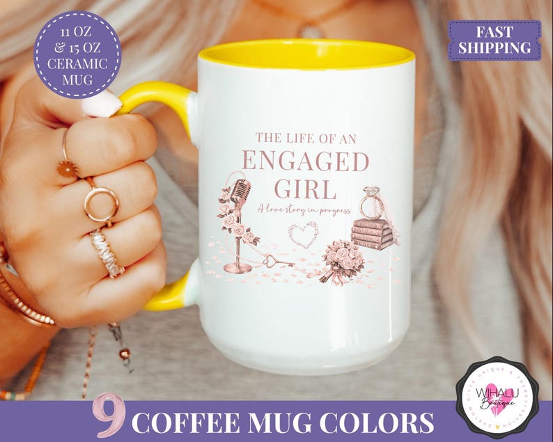 life of an engaged girl mug taylor inspired mug showgirl era engagement gift bride to be coffee mug tswifty bride gift for her future mrs cup wedding shower mug minimalist engagement mug taylor wedding mug showgirl engagement mug taylor era mug music fan mug engagement coffee cup engaged girl gift for bride custom wedding mug engagement present for her pop culture bride mug