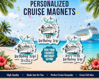 Birthday Cruise Magnet Cruise Birthday Gift Door Magnet Custom Aw Ship It's A Birthday Trip Magnet for Cruise Door Magnet for Cruise Ship