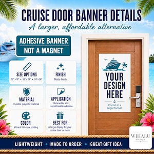 Custom Cruise Door Magnet Personalized Magnet Cruise Ship Custom Door Decoration Cruise Door Sign image 6