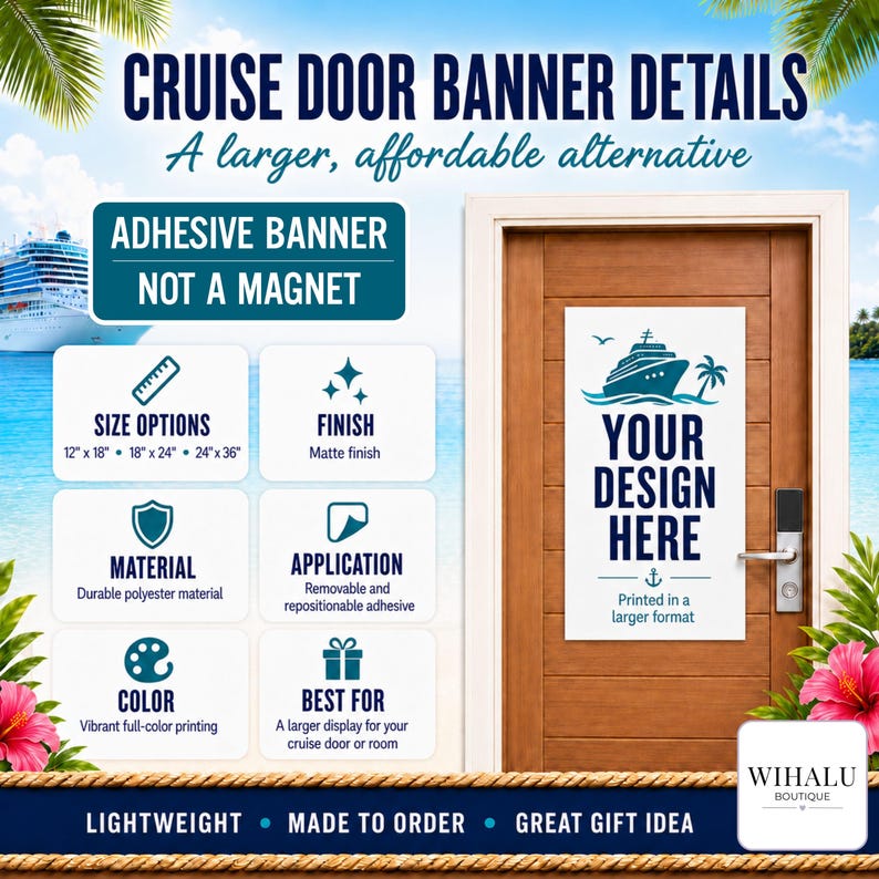 Custom Cruise Door Magnet Personalized Magnet Cruise Ship Custom Door Decoration Cruise Door Sign image 6