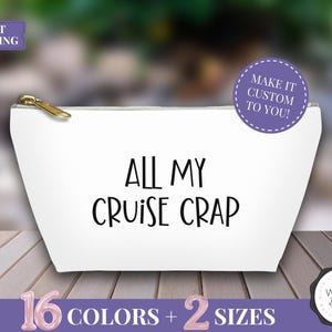 Cruise Accessories Bag Cruise Organizer Pouch Funny Cruise Makeup Bag Cruise Gift for Women Girls Trip Bag Cruise Cosmetic Travel Pouch
