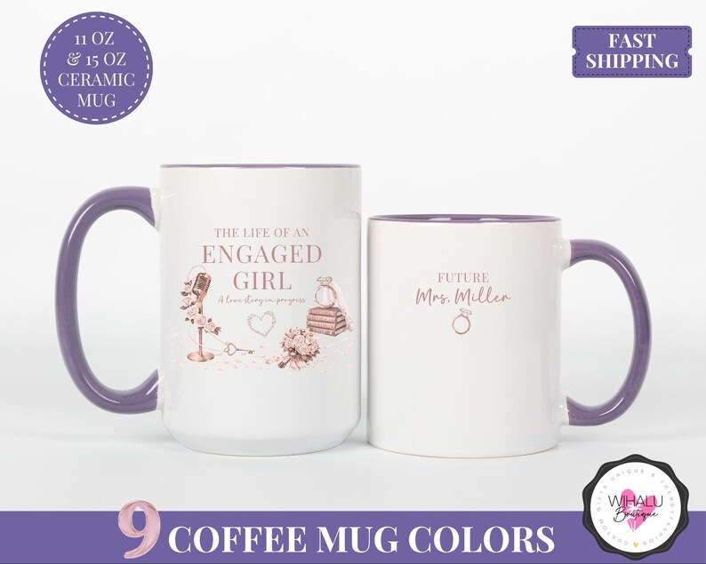 life of an engaged girl mug taylor inspired mug showgirl era engagement gift bride to be coffee mug tswifty bride wedding shower mug future mrs cup music fan mug engaged girl engagement mug bridal shower mug custom engagement present taylor era gift for bride pop culture mug engaged mug for her wedding mug for music lover bride to be coffee cup