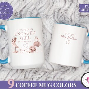 showgirl era mug life of an engaged girl mug taylor inspired engagement mug tswifty bride mug bride to be coffee mug wedding shower gift for her future mrs mug taylor gift mug minimalist pop culture mug engaged girl cup bridal party mug engagement present custom bride mug music lover gift wedding fan mug taylor era engagement mug engagement coffee mug bride to be present