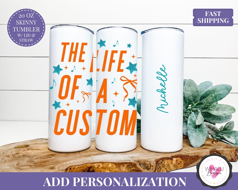 life of a custom theme 40oz fan tumbler ts inspired style swifty best gift taylor fan treasure showgirl era theme custom name option fangirl gift choice birthday girl gift gift for her taylor ts aesthetic style era inspired vibe orange teal palette star and bow graphic fan girl style custom fan option iced coffee queen travel friendly cup cute fan vibe showgirl fan gift life of a showgirl gift ts era inspired cup name custom option fan birthday choice holiday gift choice teacher taylor present