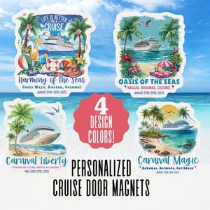Personalized Cruise Ship Magnet Custom Cruise Door Magnets Cruise Line Magnet Cruise Cabin Decor Decorations Family Cruise Keepsake Gift