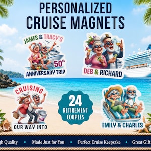 Personalized Cruise Magnet Senior Cruise Door Magnet Funny Anniversary Trip Magnet Custom Cruise Door Decorations for Couples Cruise Magnets