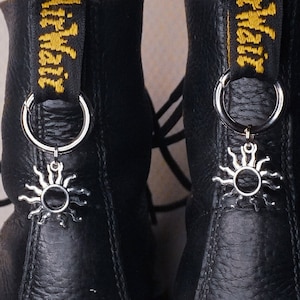 Sun charm - Shoes charm - boot charms (dr Martens style) shoe accessories, jewelry 1460, doc tag