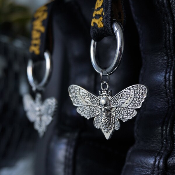 Moth charm- Shoes charm Shoes charm - boot charms (dr Martens style) grunge punk charms, shoe accessories, jewelry 1460