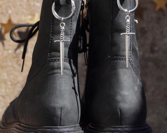 Dagger charm - Shoes charm - boot charms (dr Martens style) shoe accessories, 1460 jewelry, doc tag shoe jewelry