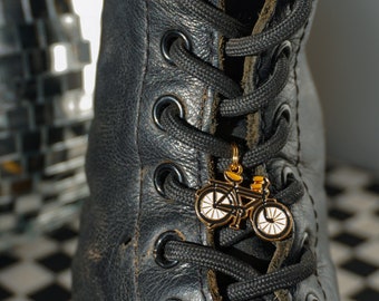 Bike lace jewelry - Shoes charm - boot charms (dr Martens style) shoe accessories, 1460 jewelry, doc tag bike