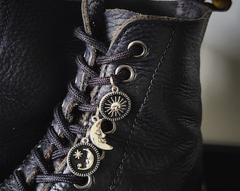 Set of 3 Astro Trio Shoelace Charms - Boot Charms (Dr. Martens style) Shoe Accessories, Jewelry 1460, Doc Tag Shoe Charms