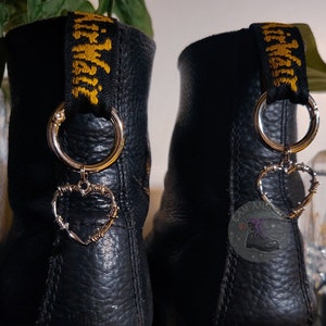 Silver barbed charm Shoes charm - boot charms (dr Martens style) anime manga charms, shoe accessories, 1460 jewelry, doc tag