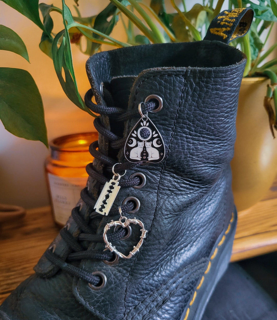 Set of 3 Shoelace Charm Cat in Love Shoes Charm Boot Charms Etsy