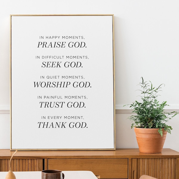 Moments With God | Encouraging Faith-Based Wall Art | PRINTABLE DOWNLOAD