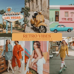 Retro Lightroom-presets, warme vintage filmfilters voor reis- en straatfotografie (mobiel en desktop)