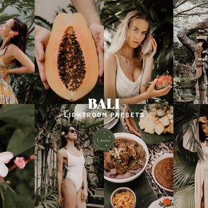 BALI Lightroom Presets, Muted Greens Presets, Travel Presets, Summer Presets, Jungle Presets, Tropical Beach Presets, Mobile & Desktop