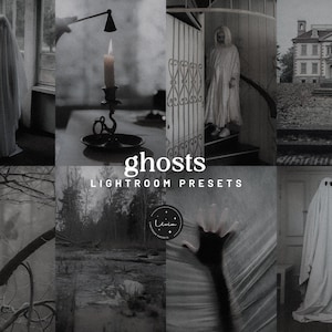 GHOSTS Lightroom-presets, Halloween-presets, Horror-presets, Grainy Dark-presets, Haunted-presets, herfst-/winterfilters, mobiel en desktop