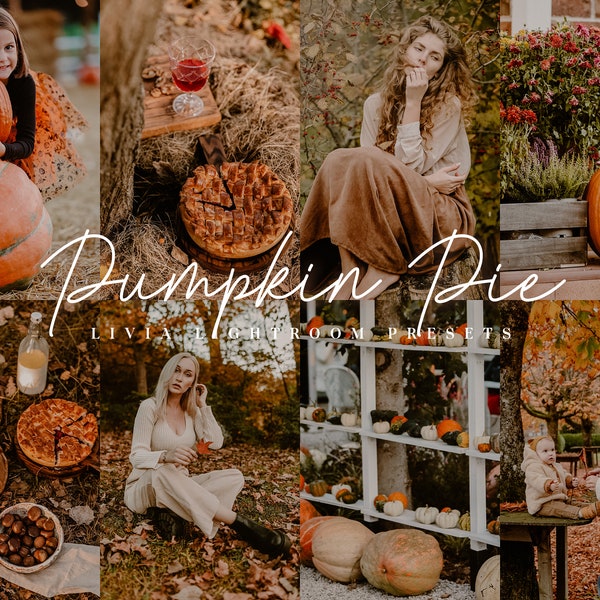 PUMPKIN PIE Lightroom Presets, Rich Creamy Moody Presets for Fall, Autumn Photography, Autumn Presets, Fall Filters, Mobile & Desktop