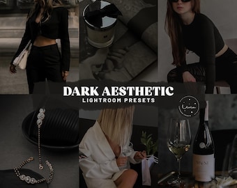 Dark Aesthetic Lightroom-presets - donkere neutrale presets, presets Instagram Bloggers, influencer-presets, luxe presets - mobiel en desktop